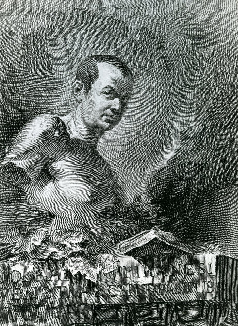 Porträt von Giovanni Battista Piranesi, 1750 von Francesco Polanzani