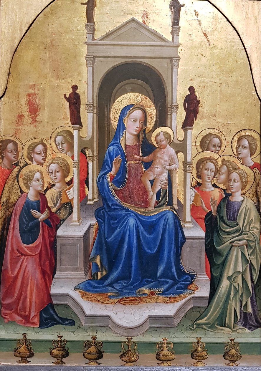 Jungfrau und Kind auf einem Thron, umgeben von zehn Engeln von Francesco di Antonio di Bartolomeo