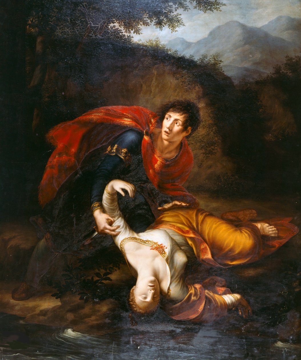 Rhadamistus wirft die verletzte Zenobia in den Fluss Araxes, 1812 von Francesco Alberi