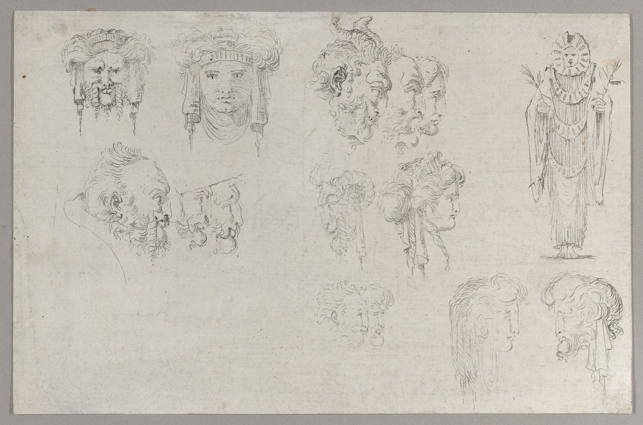 Studien von Köpfen, ca. 1744 von Francesco Algarotti