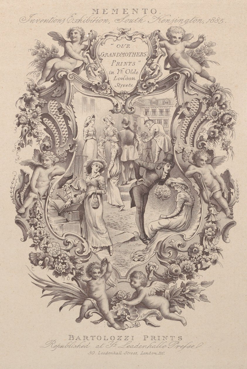 Werbung für Memento, Erfindungsausstellung, South Kensington, 1885, ca. 1885 von Francesco Bartolozzi