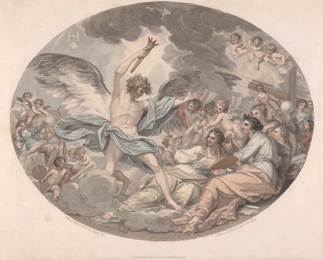 Apollo und die Musen von Francesco Bartolozzi