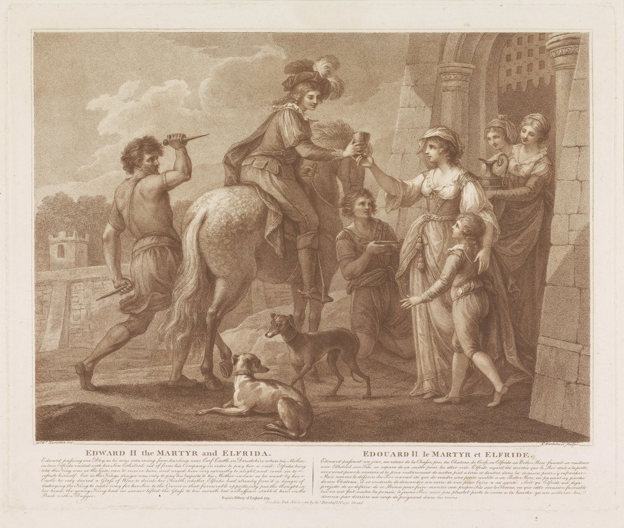 Edward II der Märtyrer und Elfrida von Francesco Bartolozzi