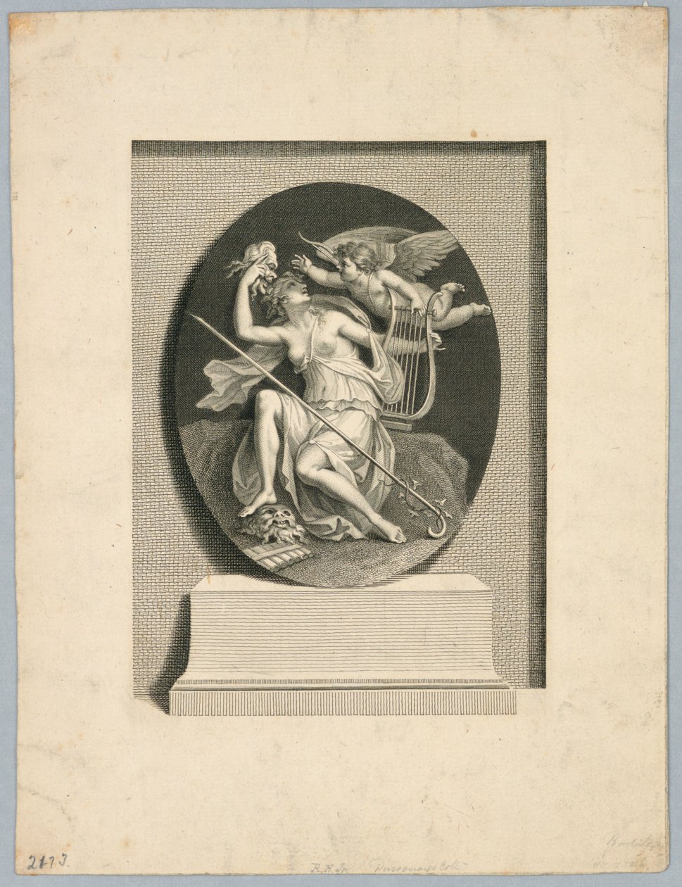 Muse mit den dramatischen Masken von Francesco Bartolozzi