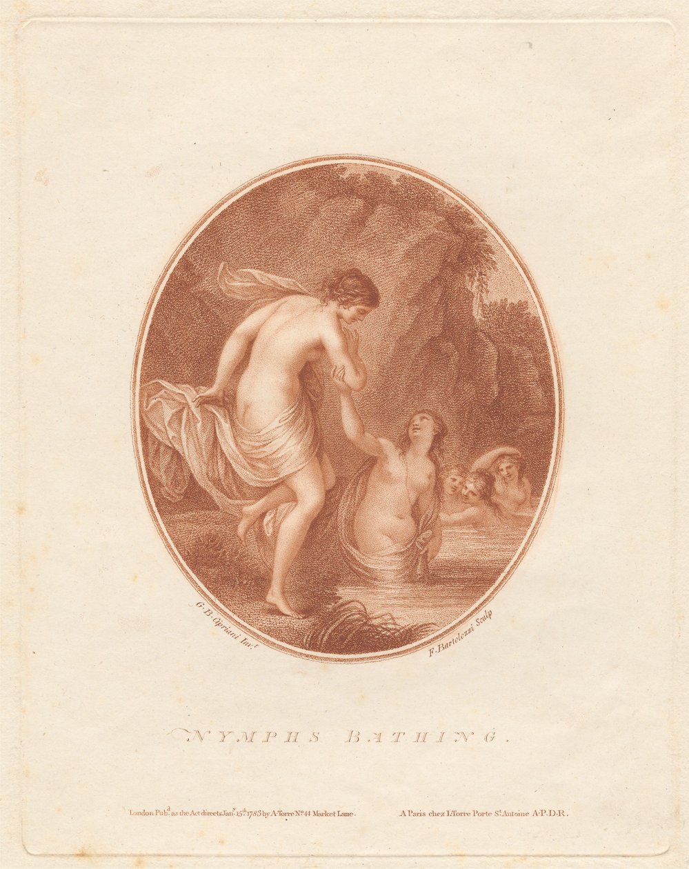 Badende Nymphen von Francesco Bartolozzi