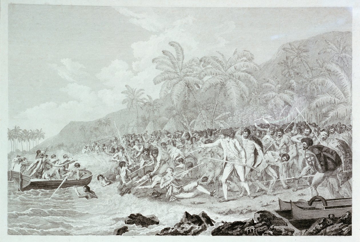 Der Tod von Captain Cook, ca. 1783 von Francesco Bartolozzi