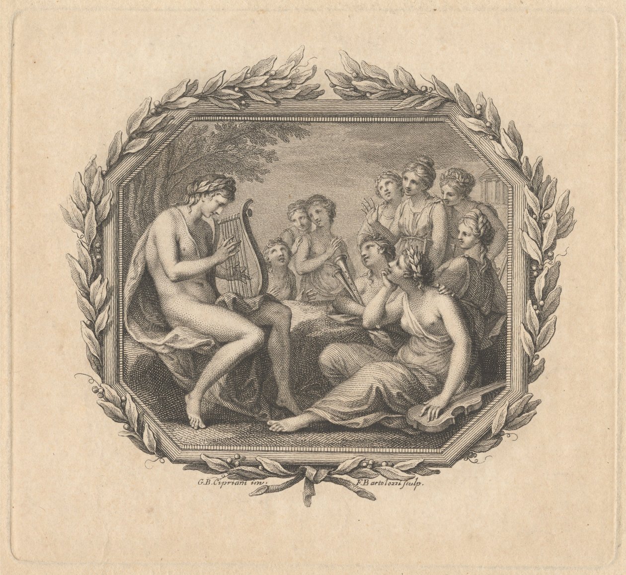 Ticket für den Vorteil von Herrn Giardini von Francesco Bartolozzi
