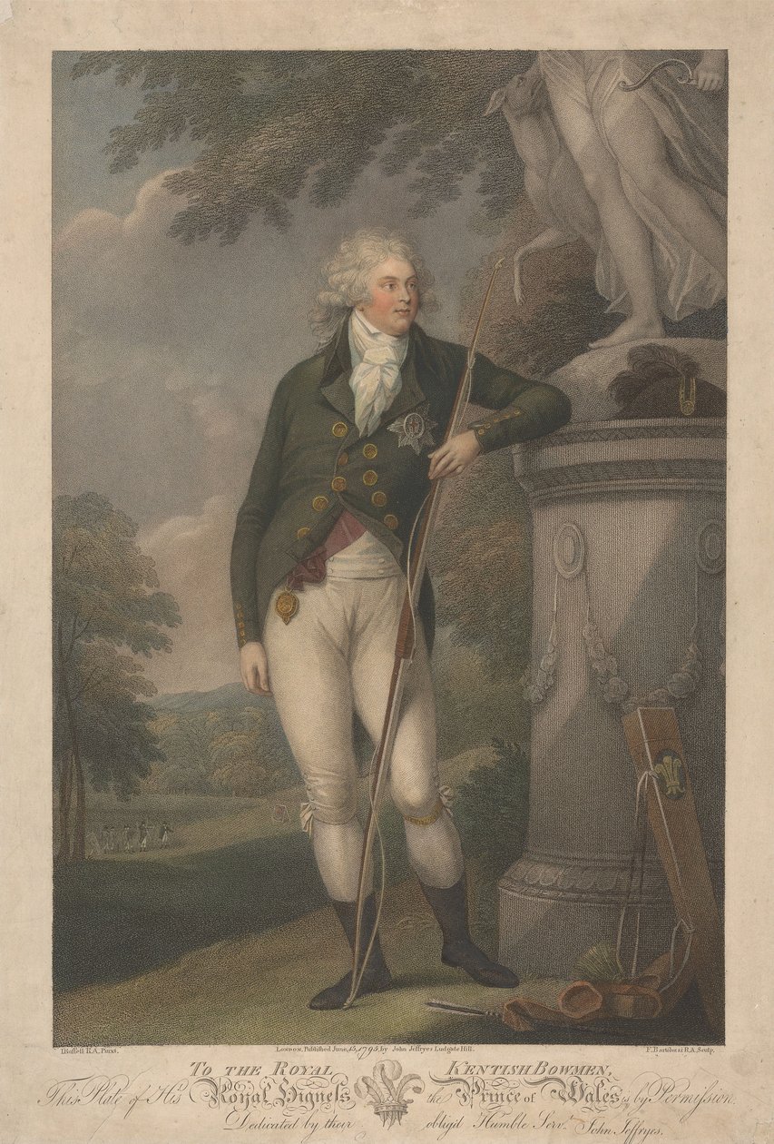 An die Royal Kentish Bowmen, Diese Platte Seiner Königlichen Hoheit, Der Prinz von Wales von Francesco Bartolozzi