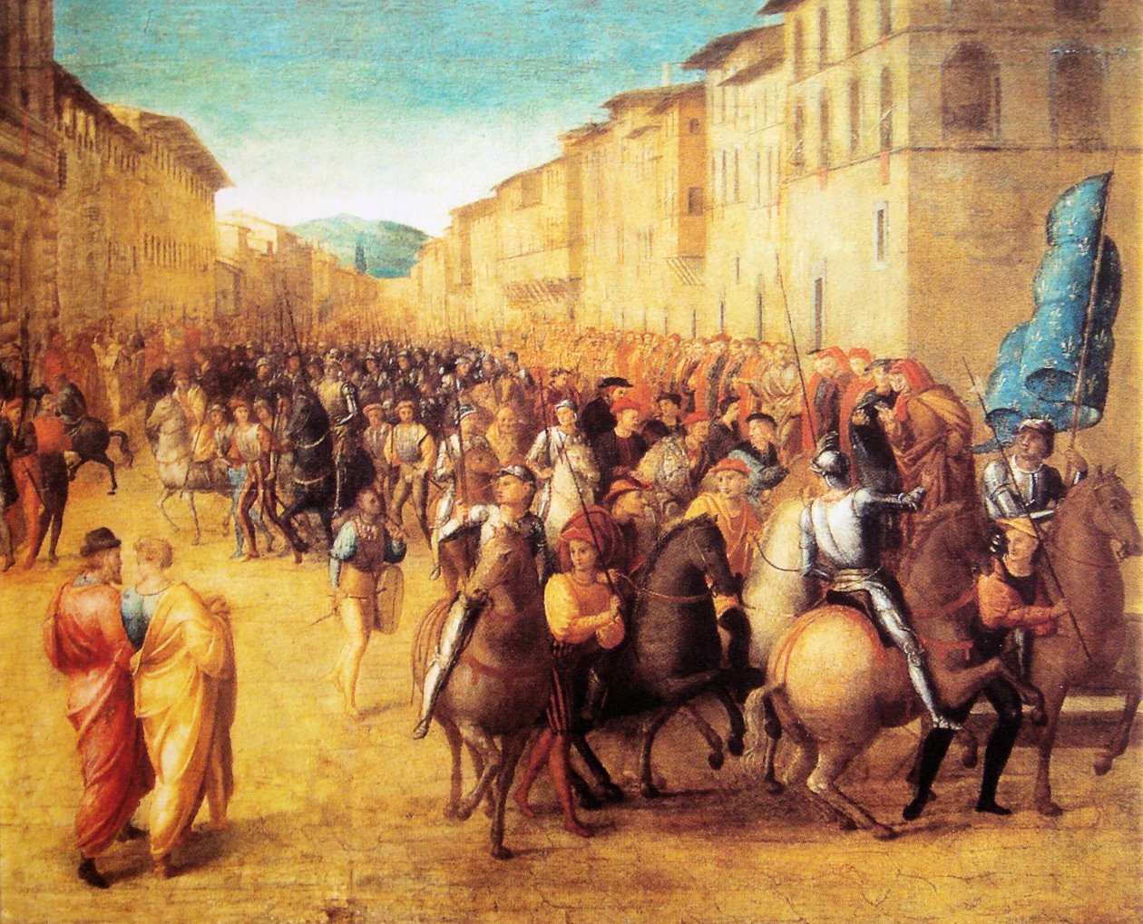 Französische Truppen unter Karl VIII. betreten Florenz am 17. November 1494 von Francesco Granacci von Francesco Granacci