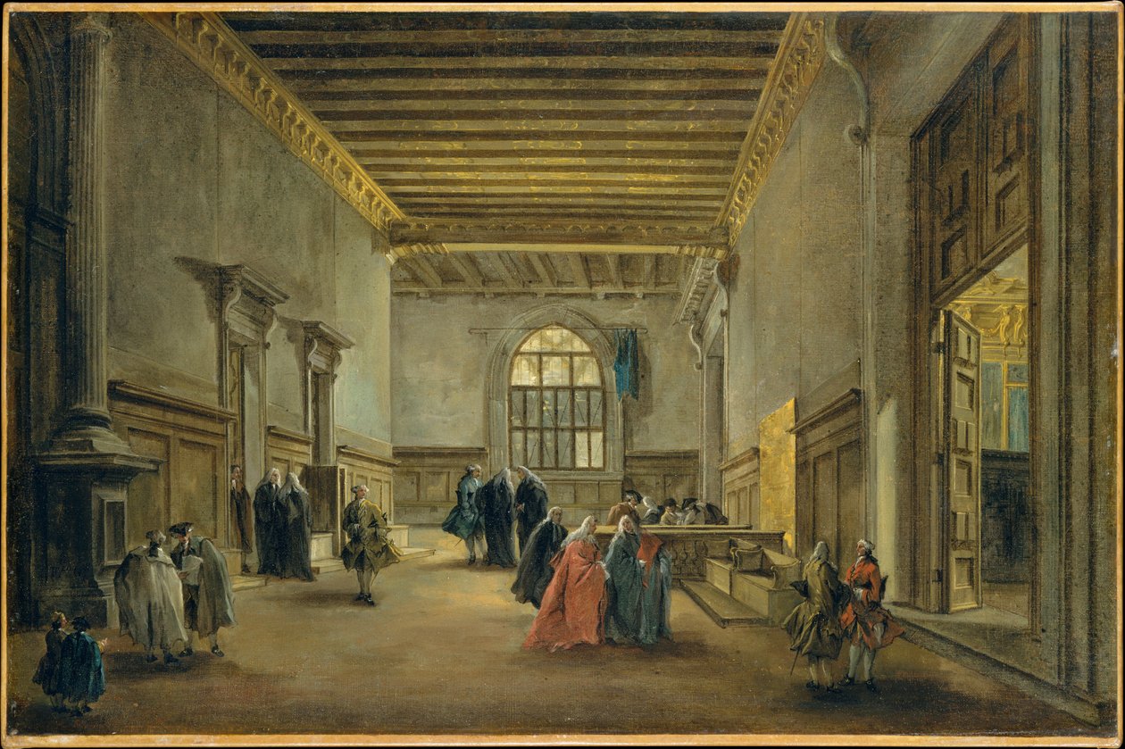Das Vorzimmer der Sala del Maggior Consiglio von Francesco Guardi