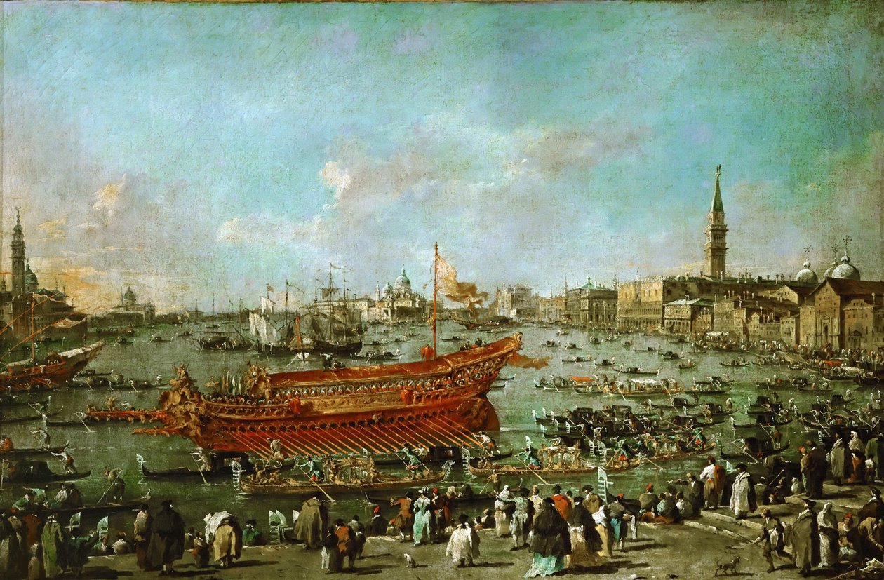 Der Doge auf der Bucintoro nahe der Riva di Sant