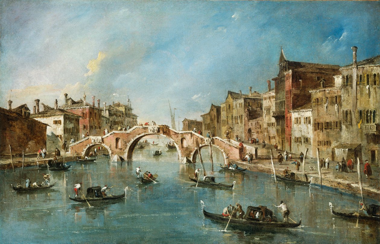 Ansicht des Cannaregio-Kanals, Venedig, ca. 1775-1780 von Francesco Guardi