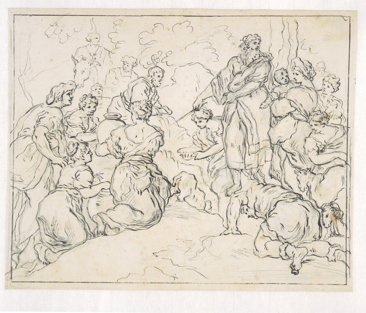 Moses schlägt den Felsen von Francesco La Marra