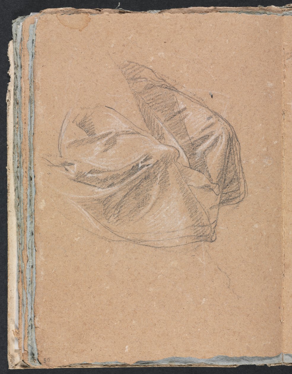 Verona Skizzenbuch: Draperiestudie (Seite 50) von Francesco Lorenzi