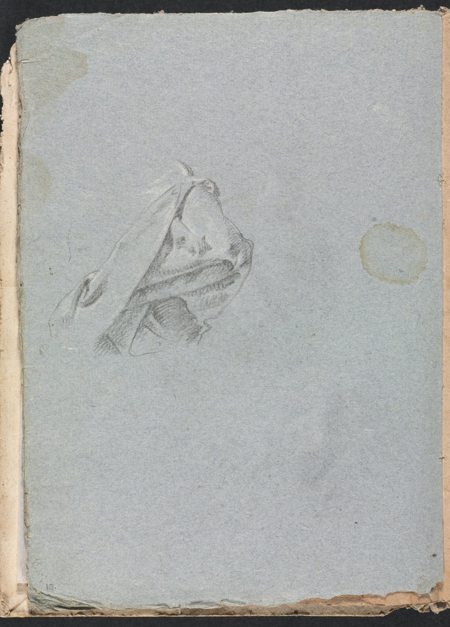 Verona Skizzenbuch: Draperiestudie Seite 10, 1760 von Francesco Lorenzi