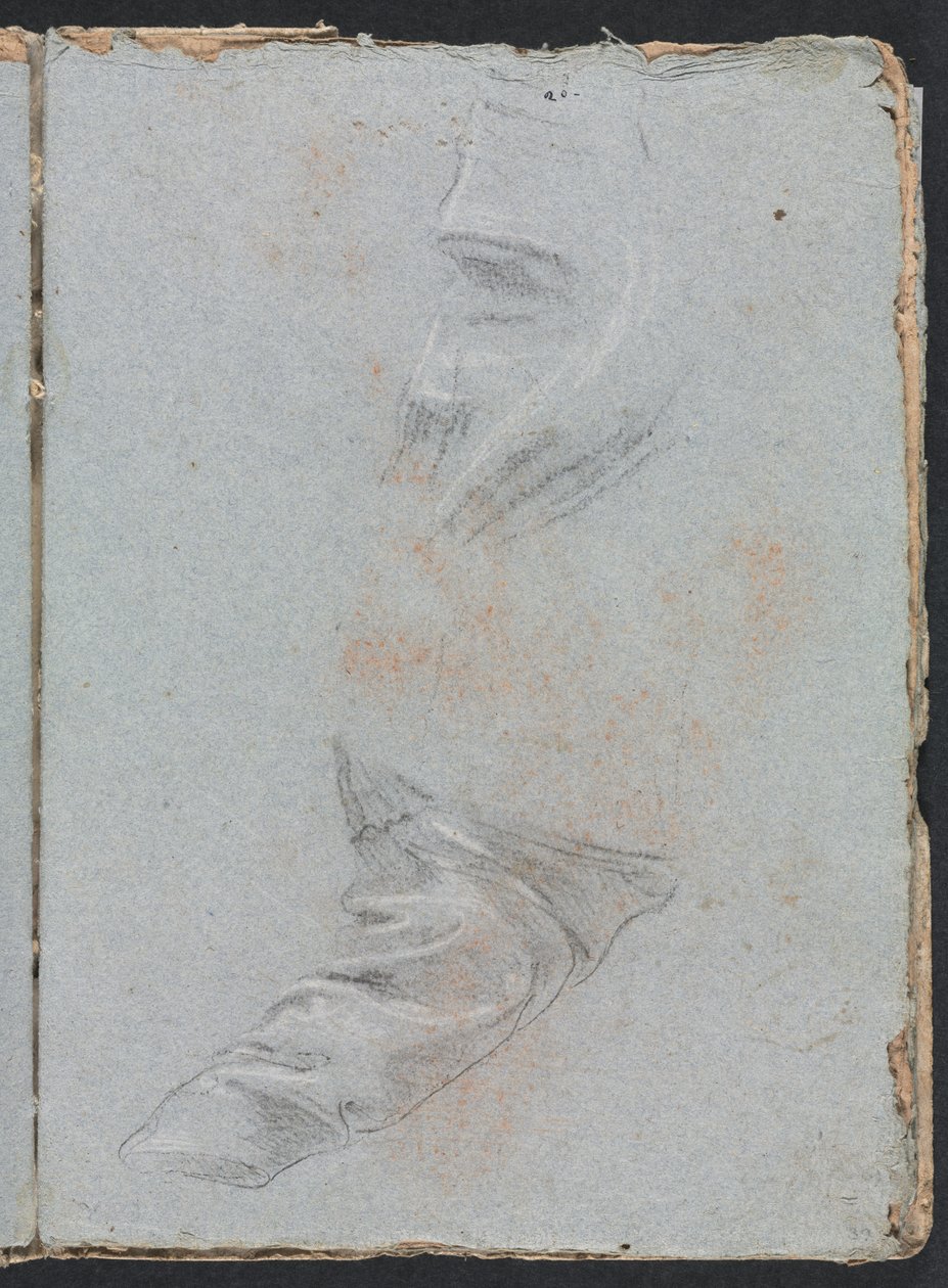 Verona Skizzenbuch: Draperiestudie Seite 39, 1760 von Francesco Lorenzi