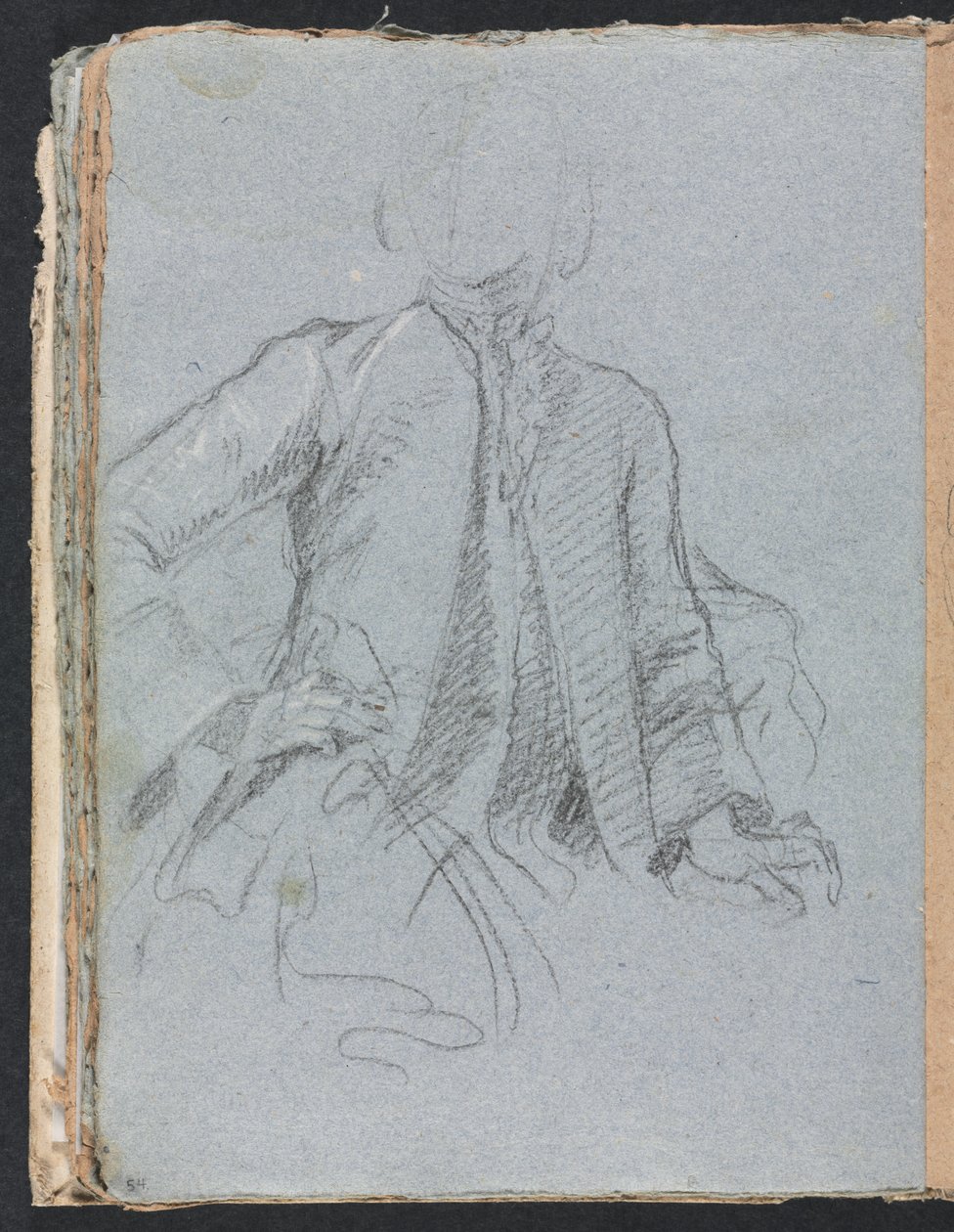 Verona Skizzenbuch: Gentleman Seite 54, 1760 von Francesco Lorenzi
