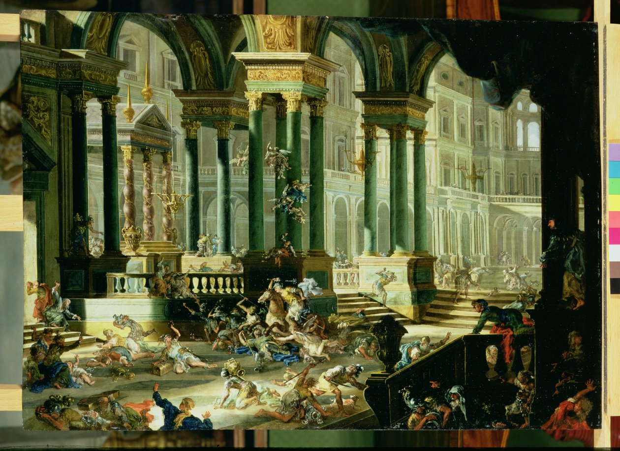 Vertreibung des Heliodor aus dem Tempel Salomos von Francesco Peresi
