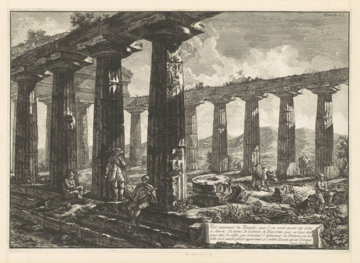 Tempel der Juno in Paestum von Francesco Piranesi