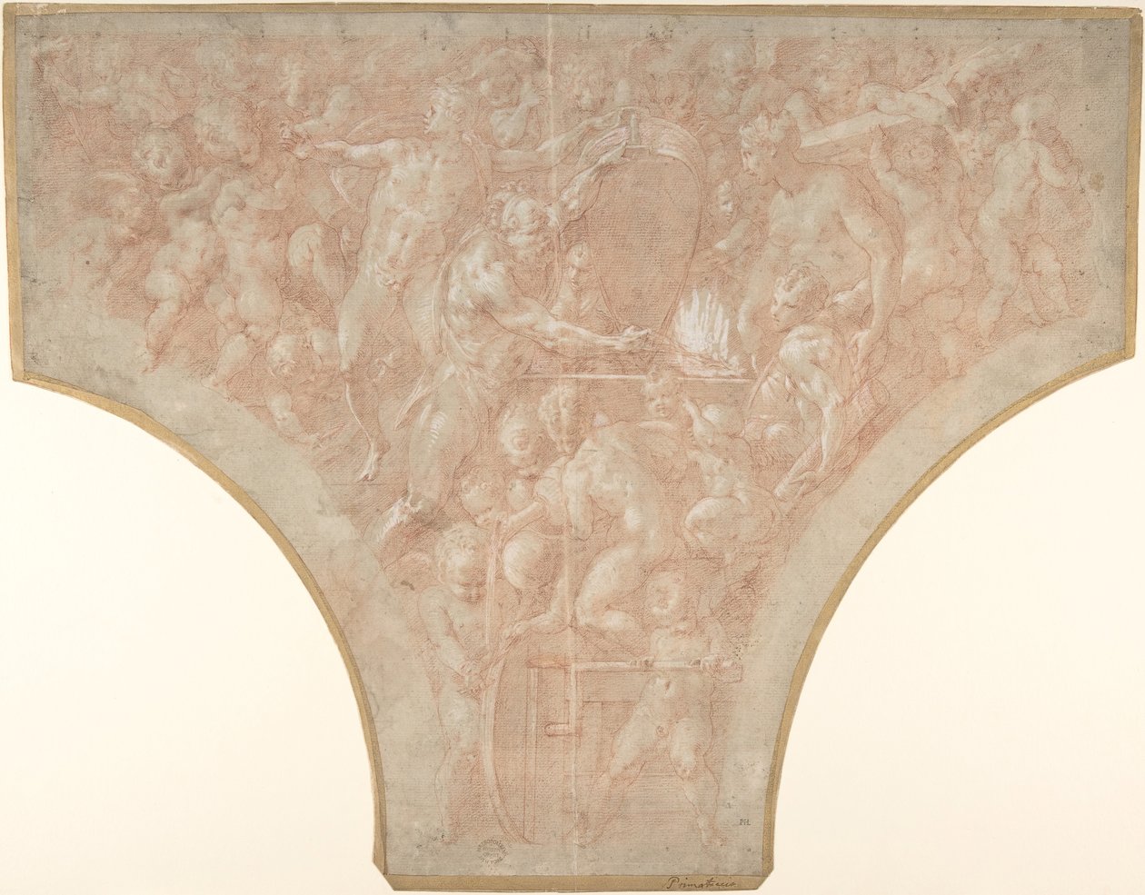 Vulkan schmiedet die Pfeile des Amor von Francesco Primaticcio
