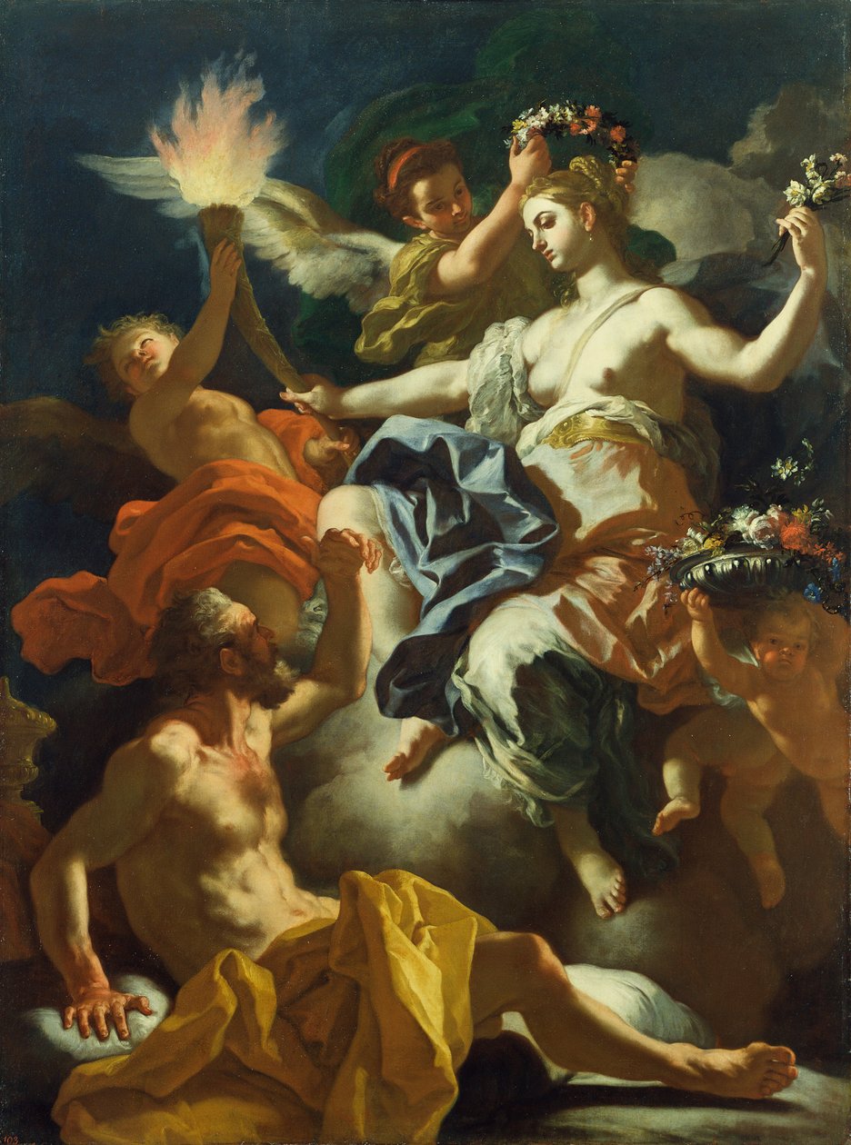 Aurora verabschiedet sich von Tithonus von Francesco Solimena