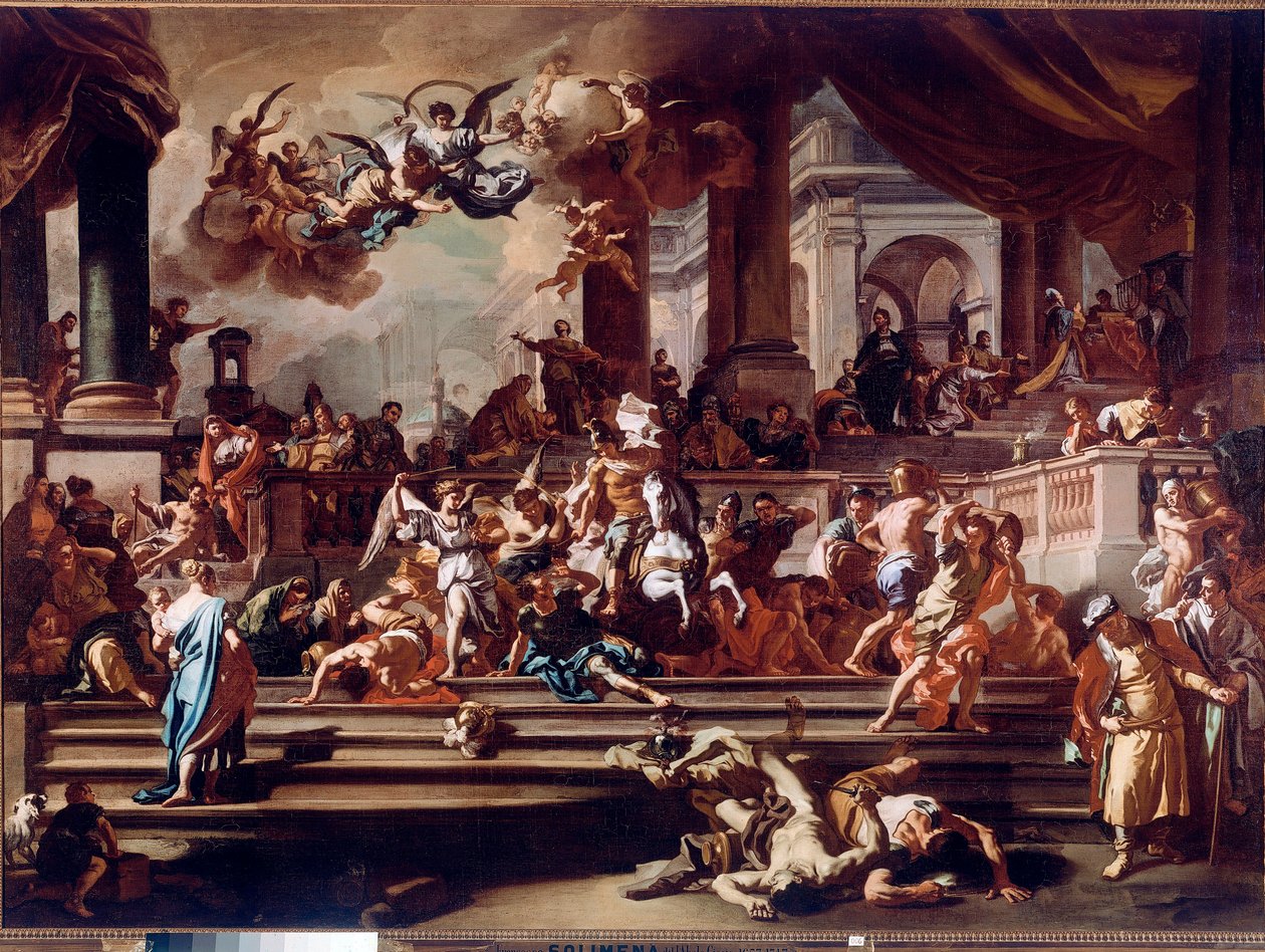 Heliodor aus dem Tempel gejagt von den Engeln von Francesco Solimena