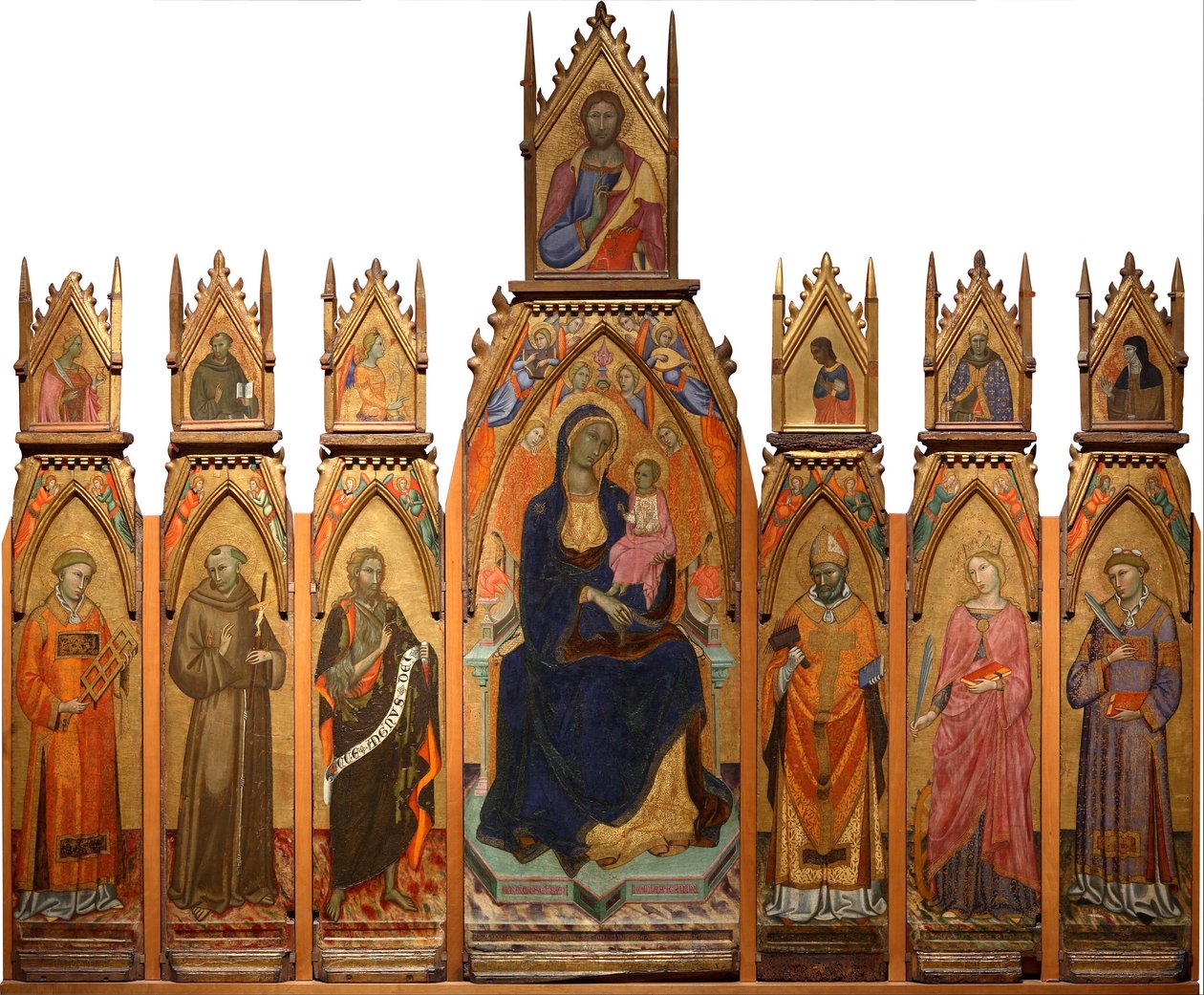 Madonna und Kind. Christus und Heilige von Francesco dAntonio da Ancona