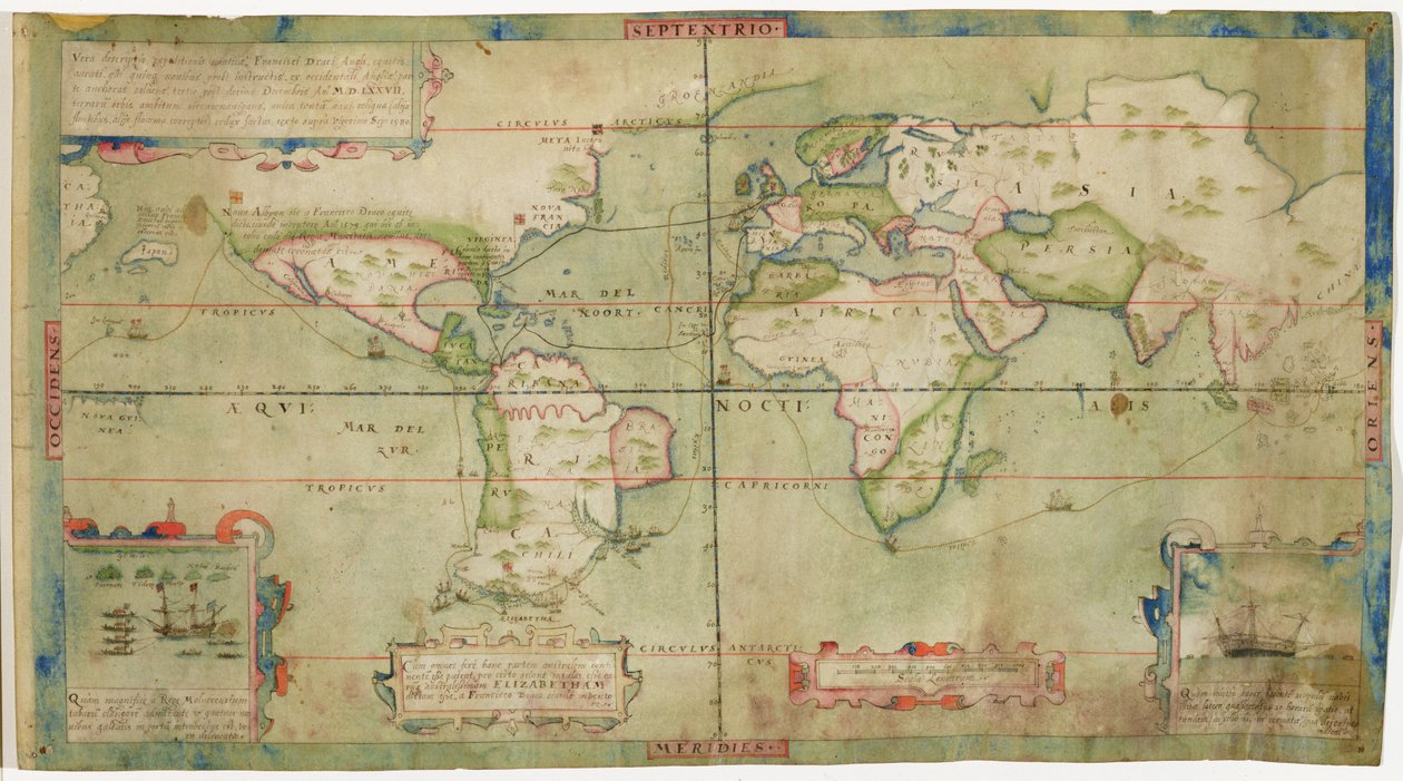 Eine wahre Beschreibung der Seefahrt von Francis Drake, der mit fünf Schiffen am 13. Dezember 1577 von Westengland abfuhr, die Welt umsegelte und am 26. September zurückkehrte von Francis Drake