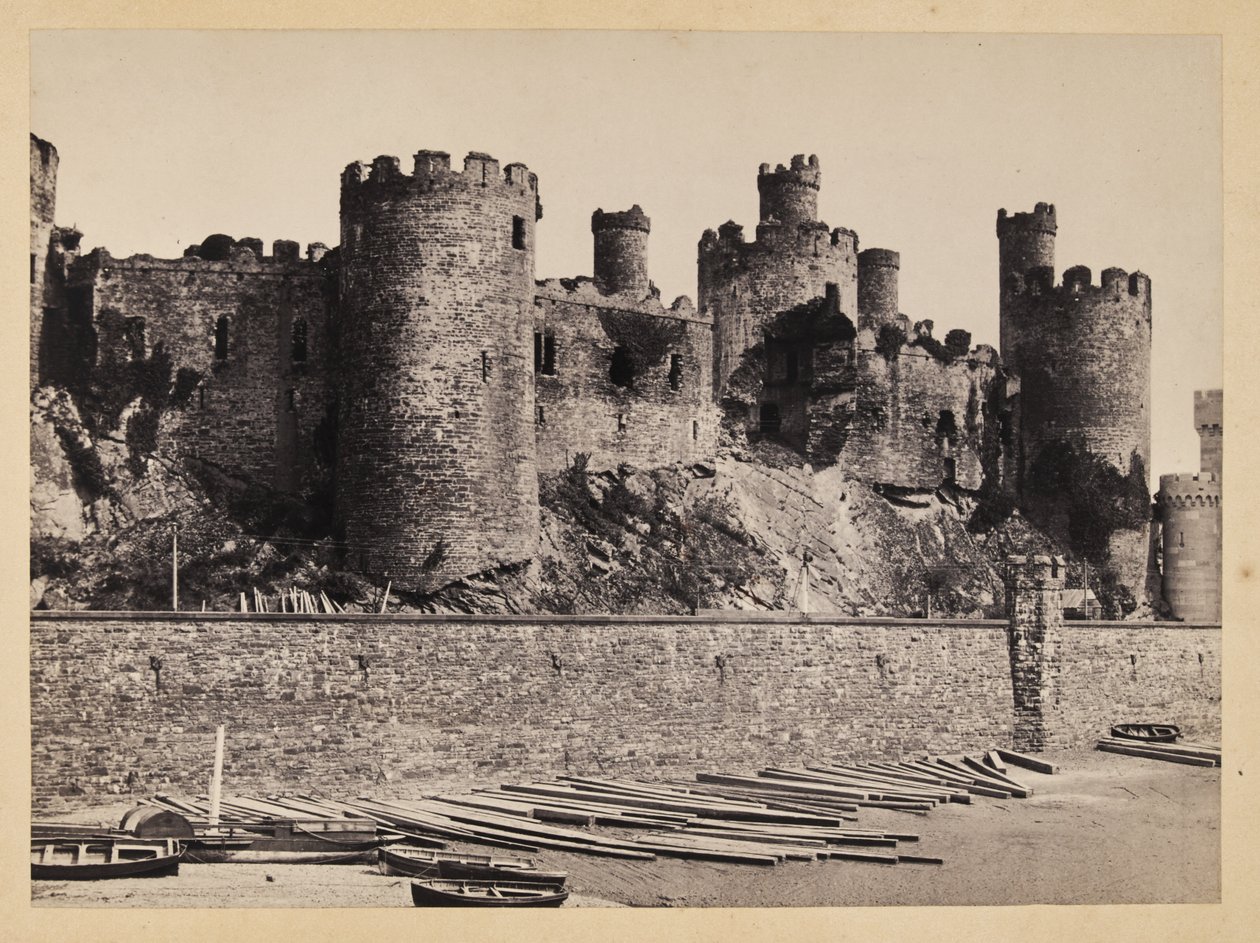 Conway Castle vom Bach von Francis Bedford