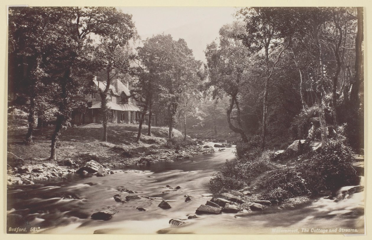 Watersmeet, das Cottage und die Bäche, 1860-94 von Francis Bedford