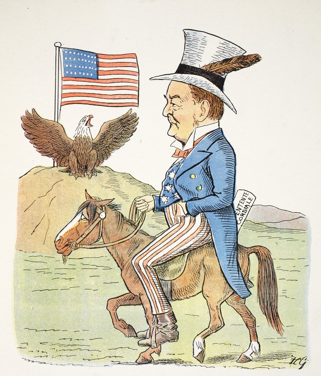 Seine Exzellenz, Illustration aus dem Struwwelpeter-Alphabet, Vers von Harold Begbie von Francis Carruthers Gould