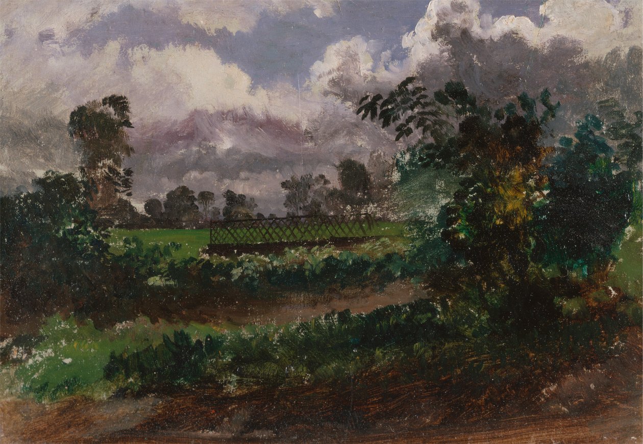 Blick über den Garten des Künstlers von seinem Haus in Exmouth, Devonshire von Francis Danby