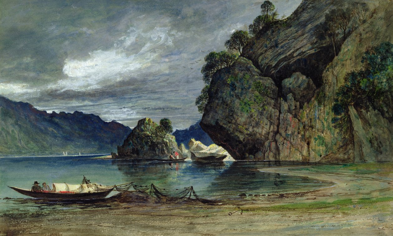 Das Herannahen eines Sturms auf dem Liensfjord von Francis Danby