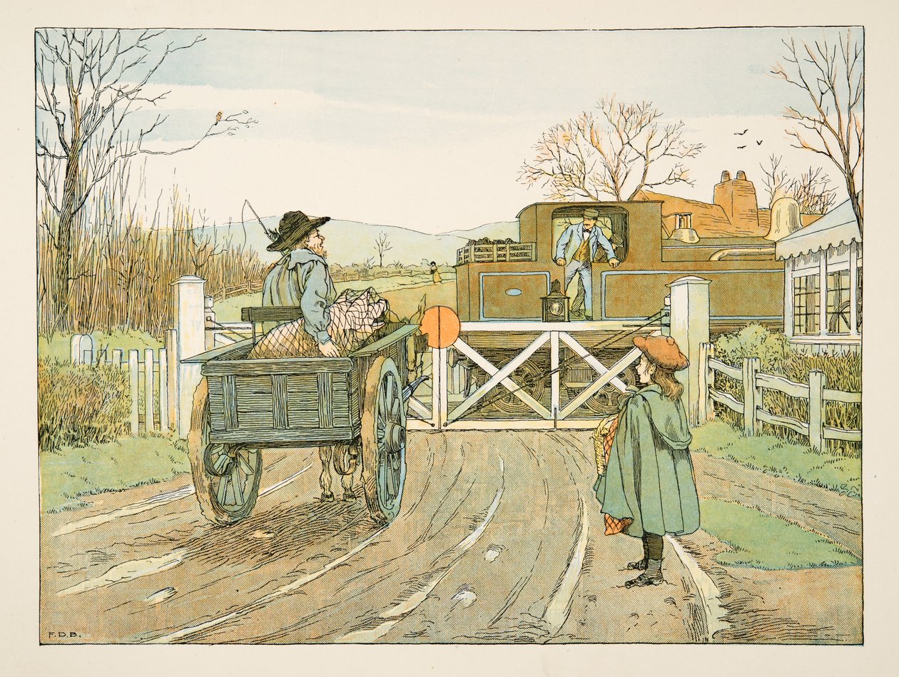 Der Lokomotivführer, aus Vierundzwanzig Arbeiter, veröffentlicht 1900 von Francis Donkin Bedford
