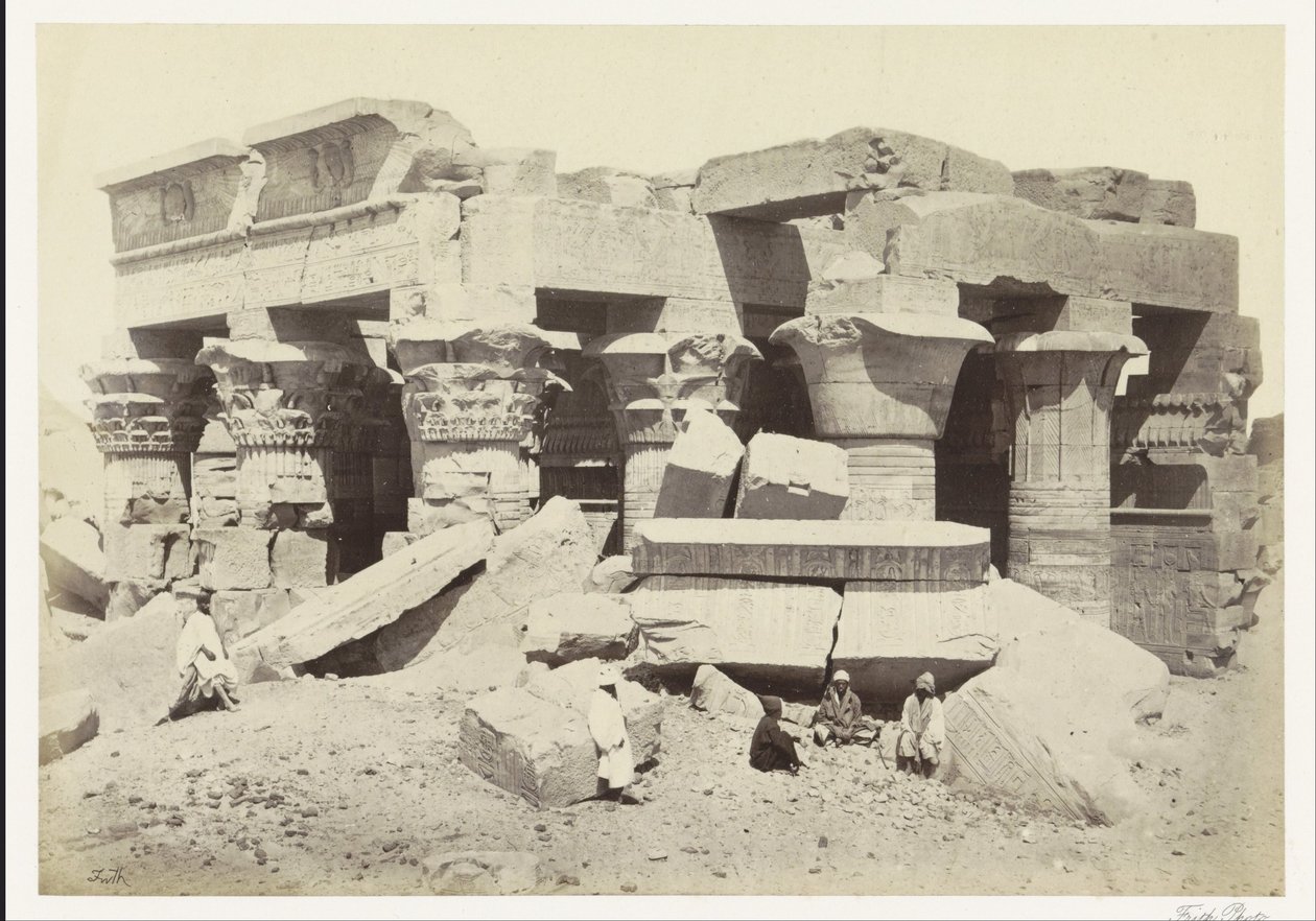 Ansicht des Tempels von Kom Ombo von Francis Frith
