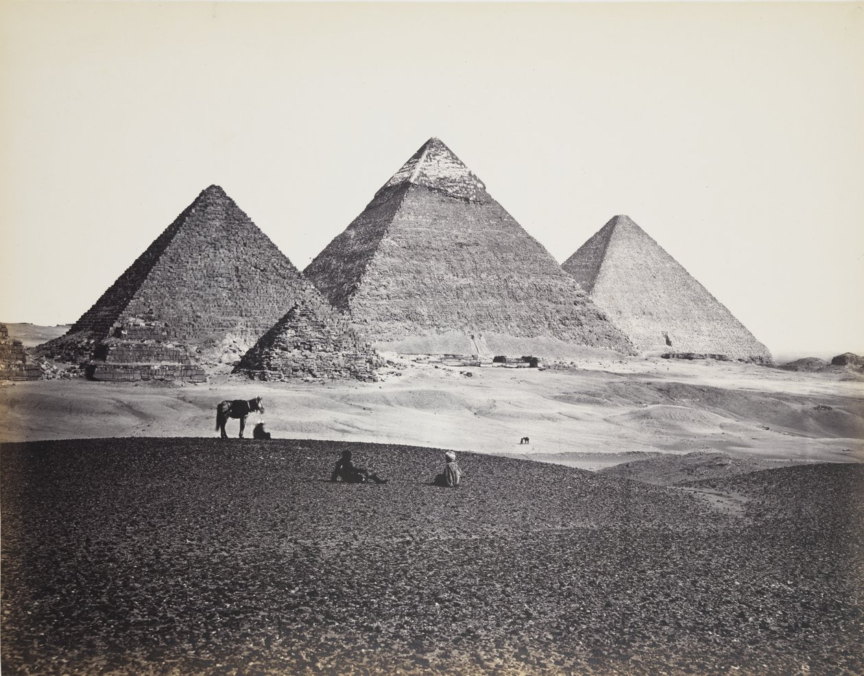 Pyramiden von El-Geezeh (vom Südwesten) von Francis Frith
