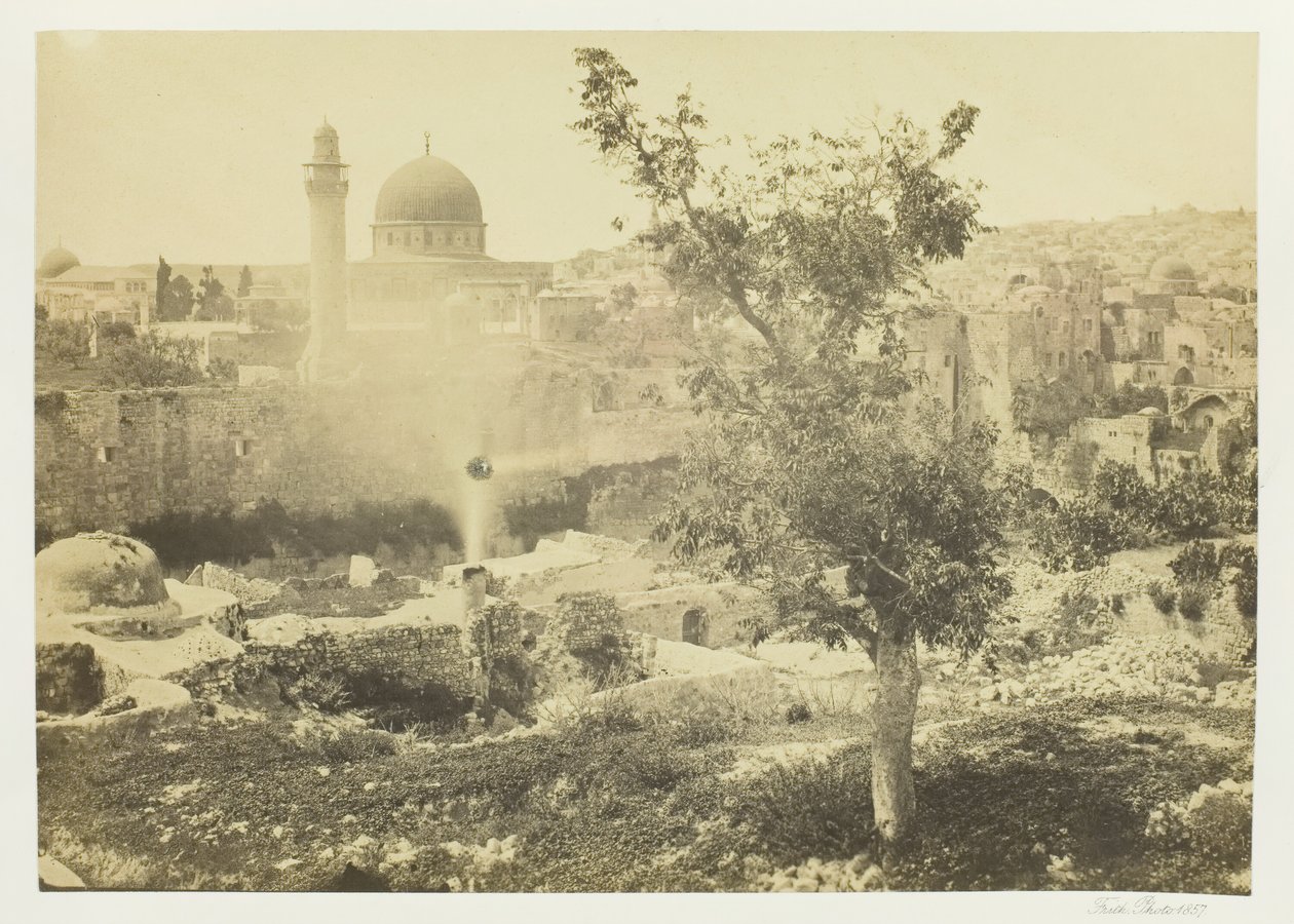 Die Moschee von Omar, Jerusalem, 1857 von Francis Frith