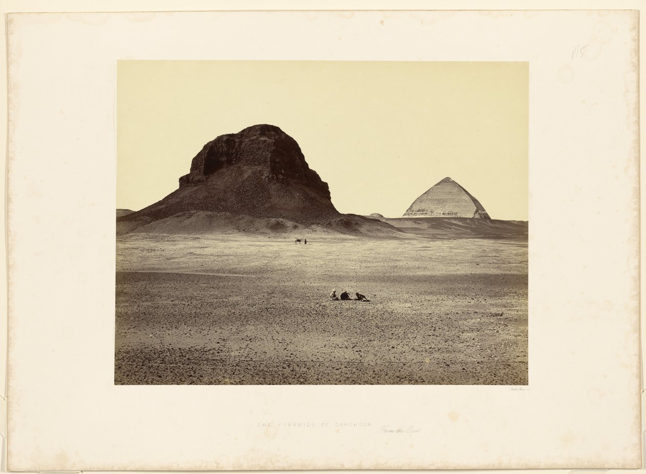 Die Pyramiden von Dahshoor, vom Osten von Francis Frith