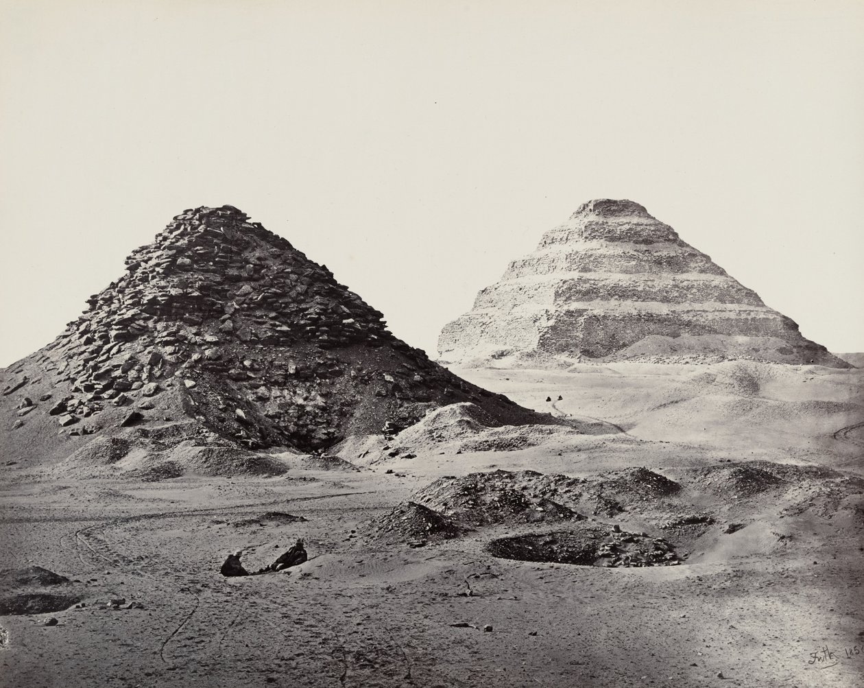 Die Pyramiden von Sakkara von Nordosten von Francis Frith