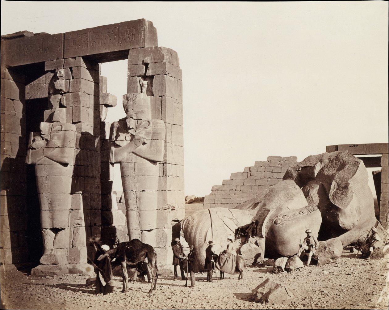 Das Rameseum von El-Kurneh, Theben von Francis Frith