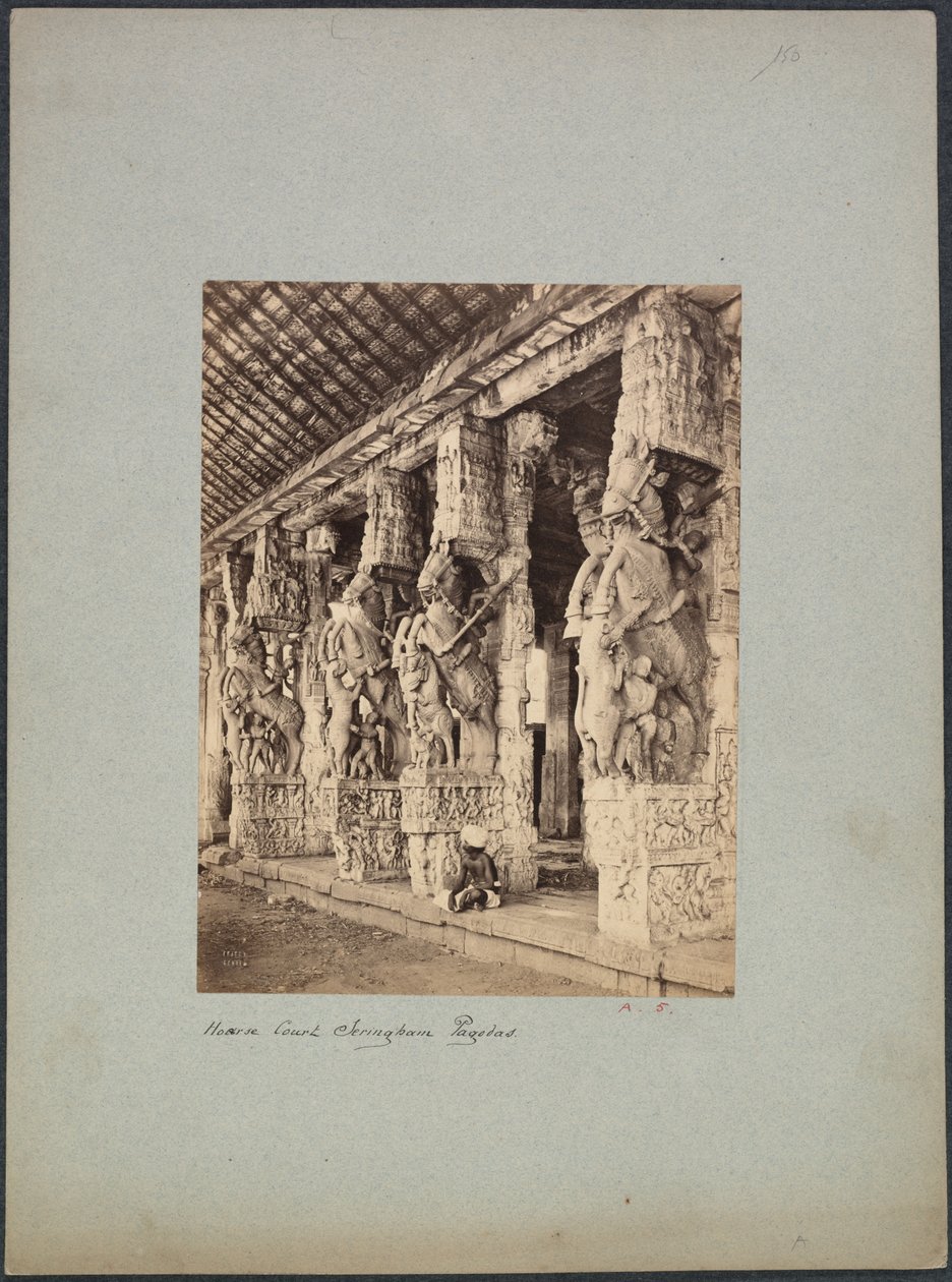 Trichinopoly Pferdehof, 1850er-1870er Jahre von Francis Frith and Co.