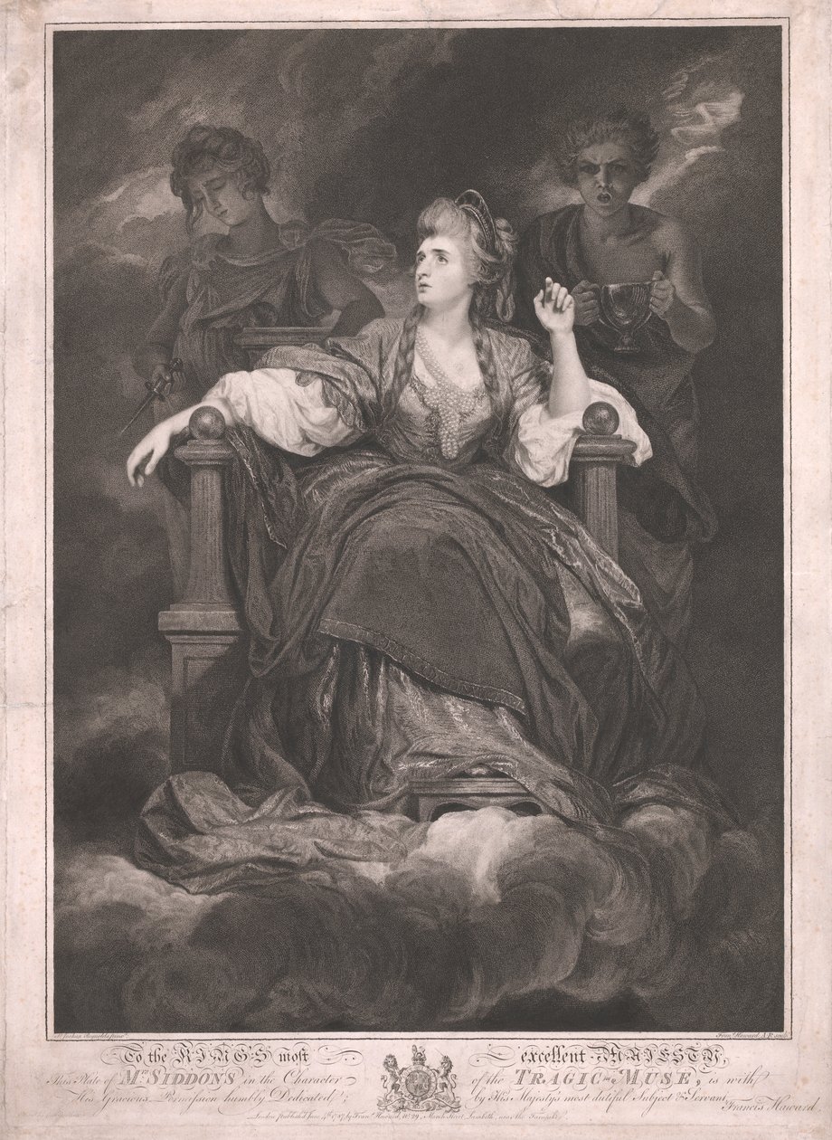 Mrs. Siddons in der Rolle der Tragischen Muse von Francis Haward