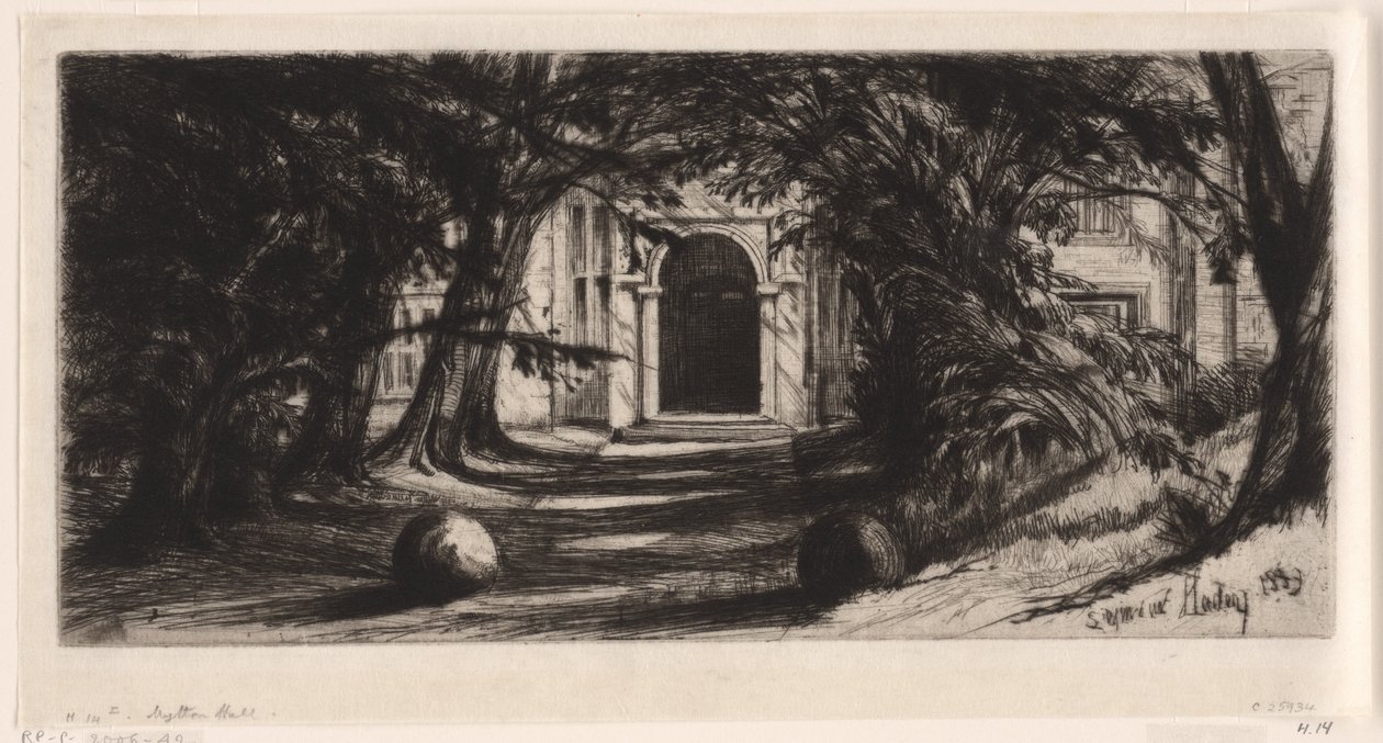 Mytton Hall von Francis Seymour Haden (Sir) (signed by artist)