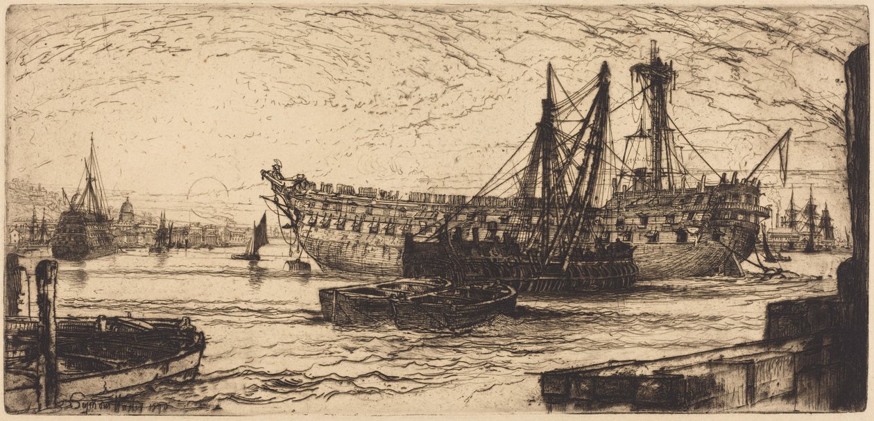 Das Abwracken der Agamemnon von Francis Seymour Haden