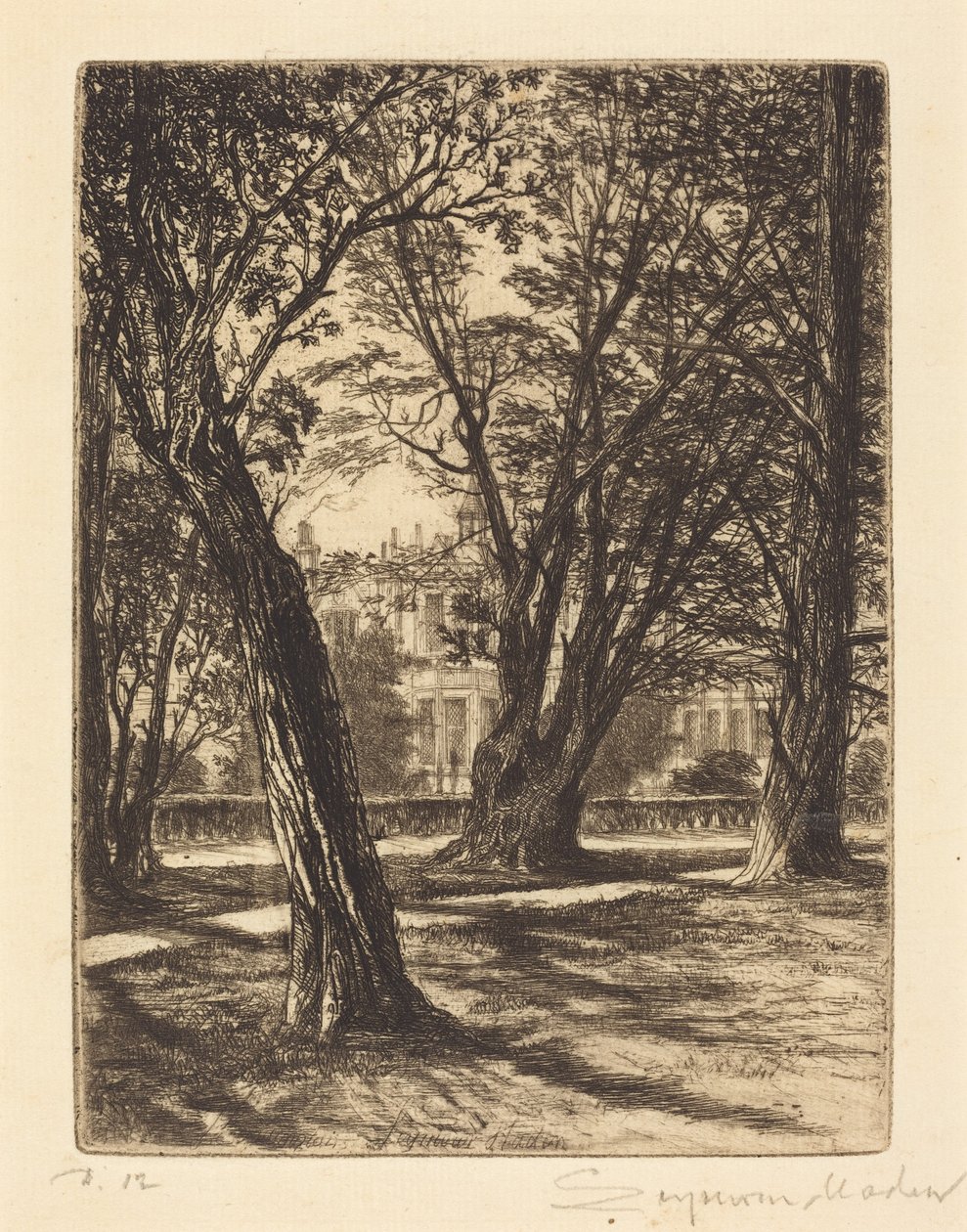 Kensington Gardens (die kleine Platte) von Francis Seymour Haden