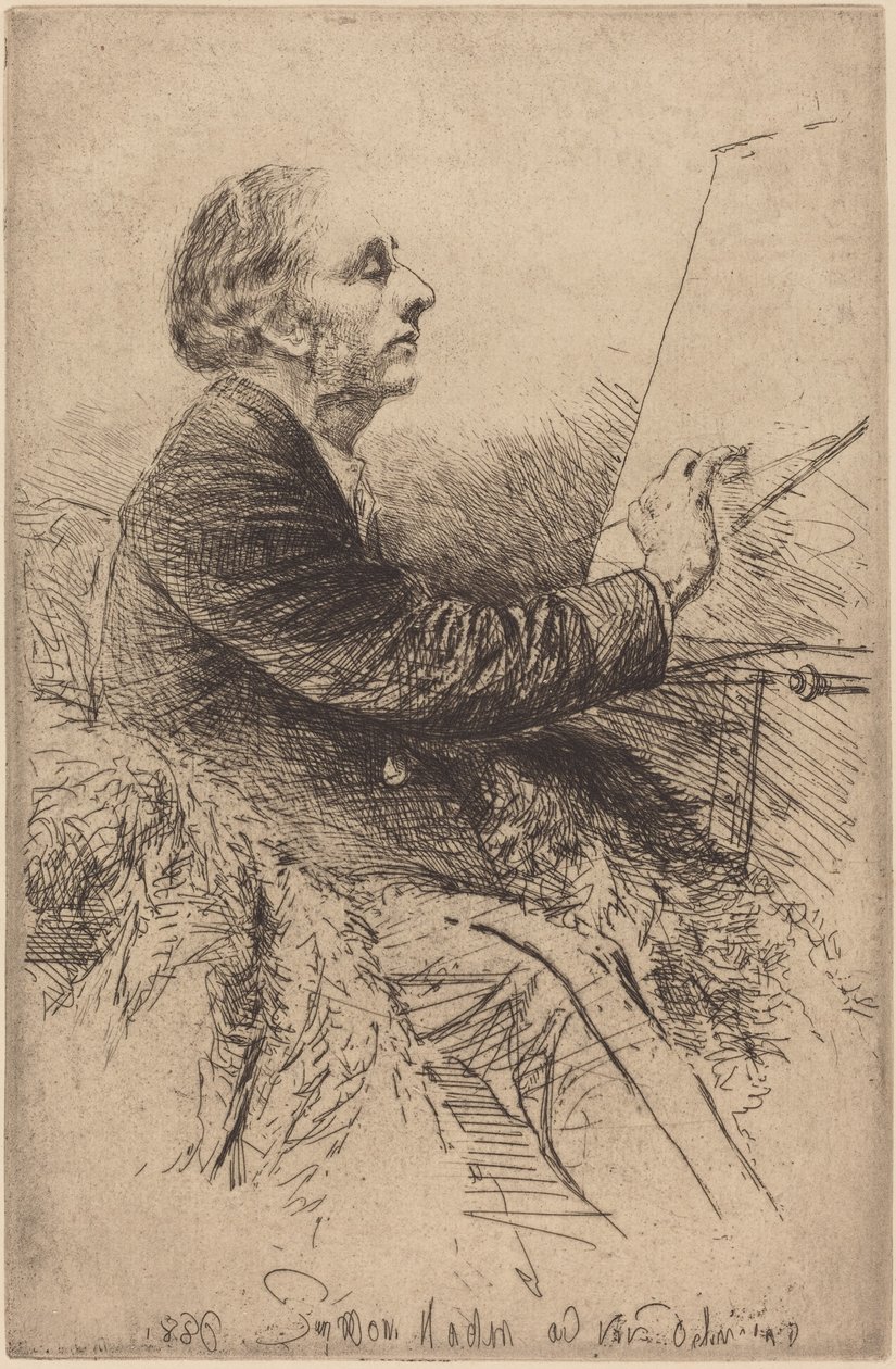 Selbstporträt an der Staffelei von Francis Seymour Haden