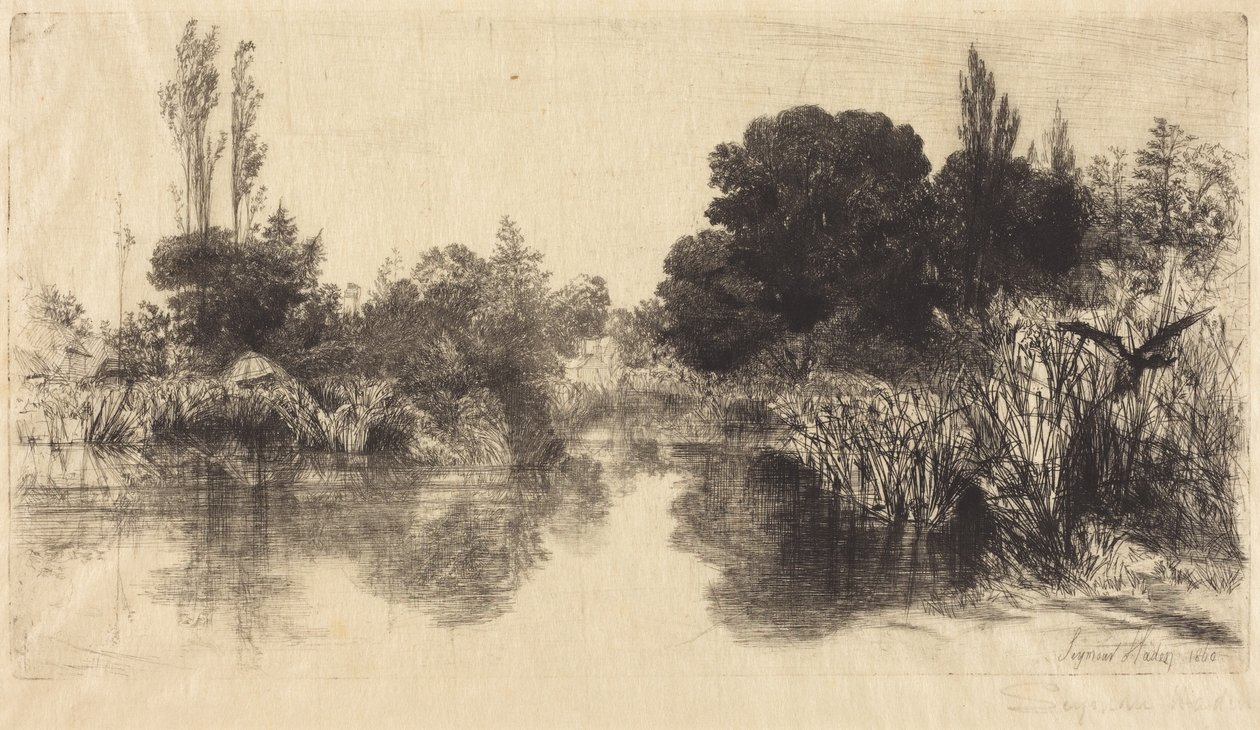 Shere Mill Pond (Die größere Platte) von Francis Seymour Haden