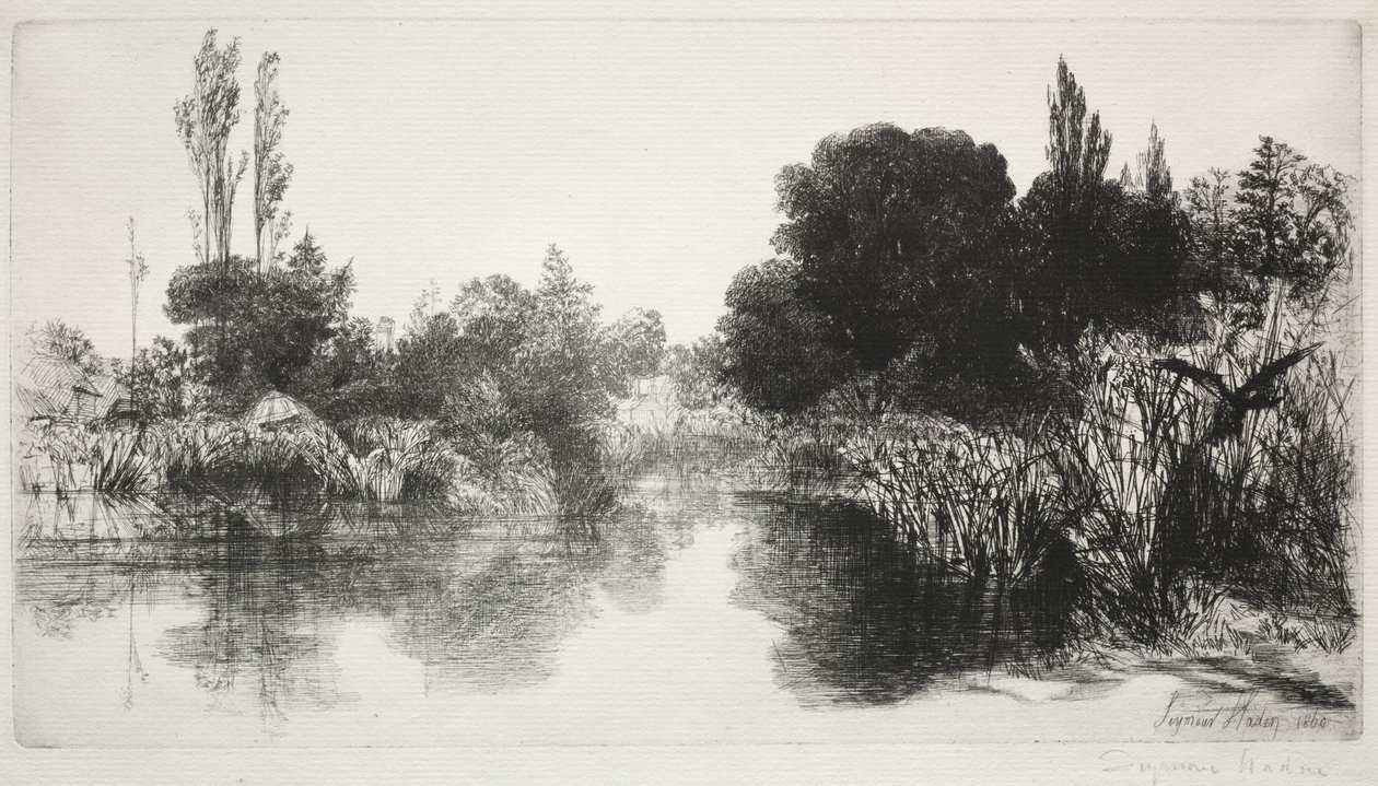 Shere Mill Pond, Nr. 11 (Die große Platte) von Francis Seymour Haden