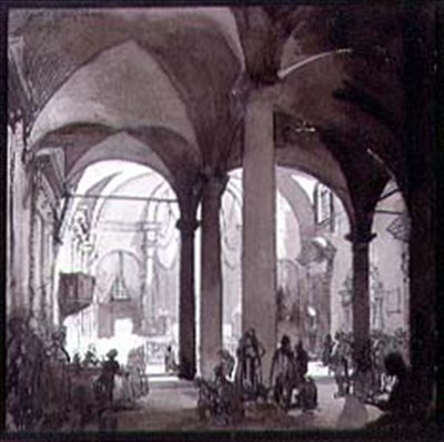 Innenansicht der Klosterkirche, San Felice, Florenz, 20. Jahrhundert von Francis Sydney Unwin