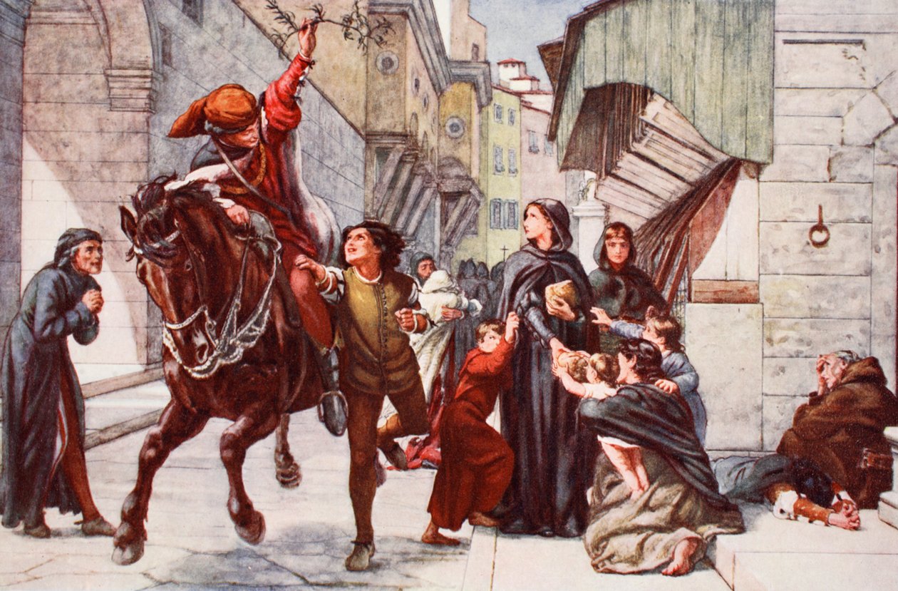 Hilfe in Florenz nach dem Angriff der Liga von Francis William Topham